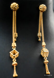22 carat Gold Latkan earrings