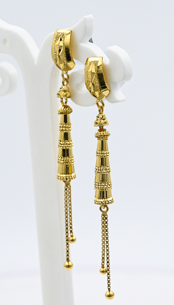 22 carat gold latkan earrings