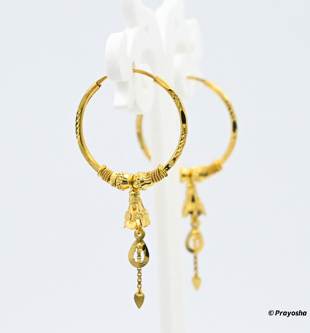 22 carat Gold Rajkot baali earrings