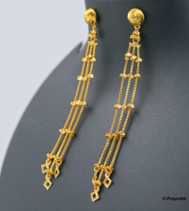 22 carat Gold Latkan Earrings