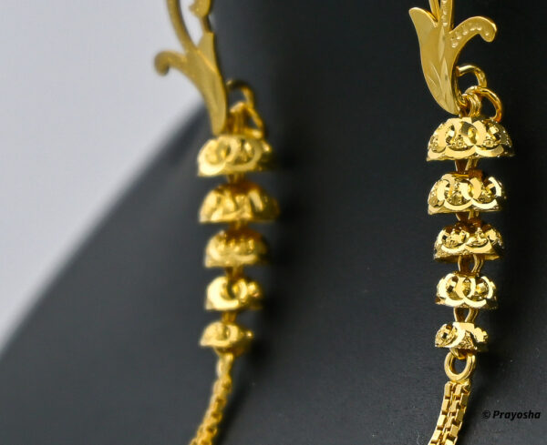 22 carat gold step latkan earrings