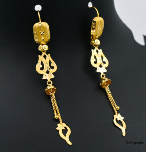 22 carat gold latkan earrings