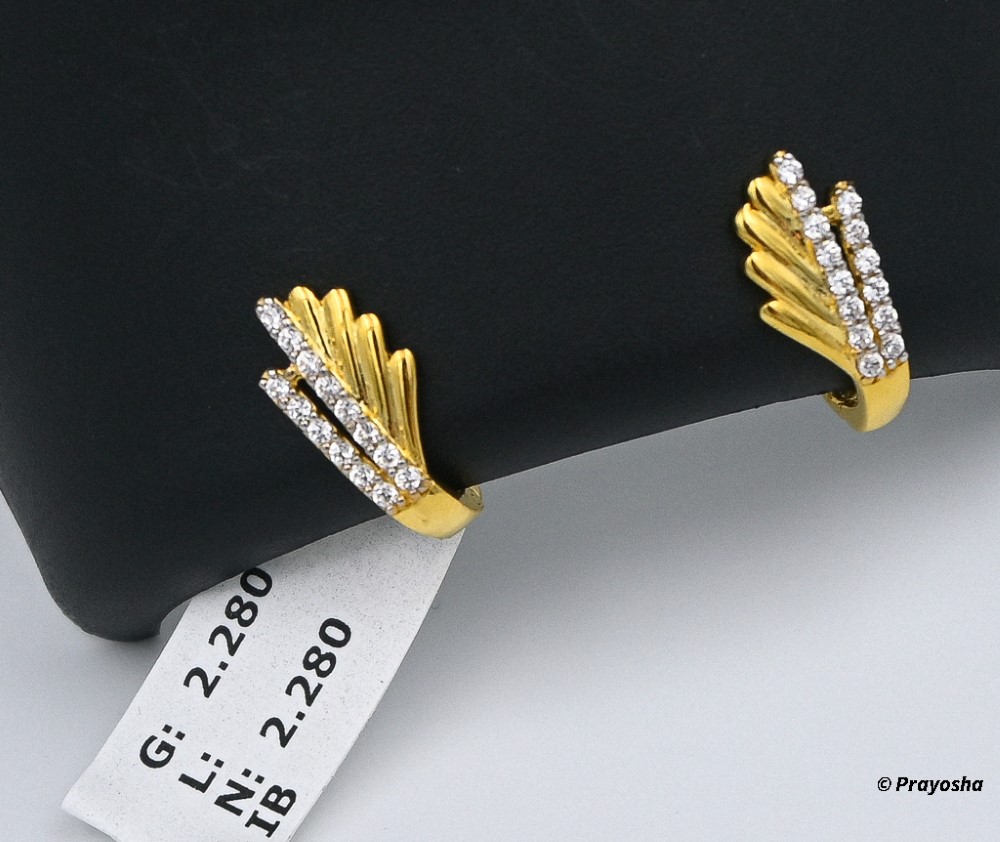 American Diamond Gold earrings_037