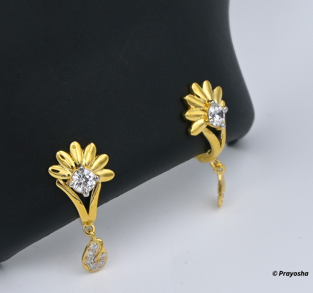 American Diamond Gold earrings 010