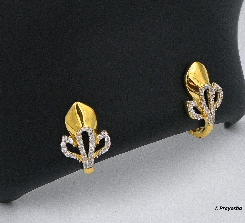 American Diamond Gold earrings 020
