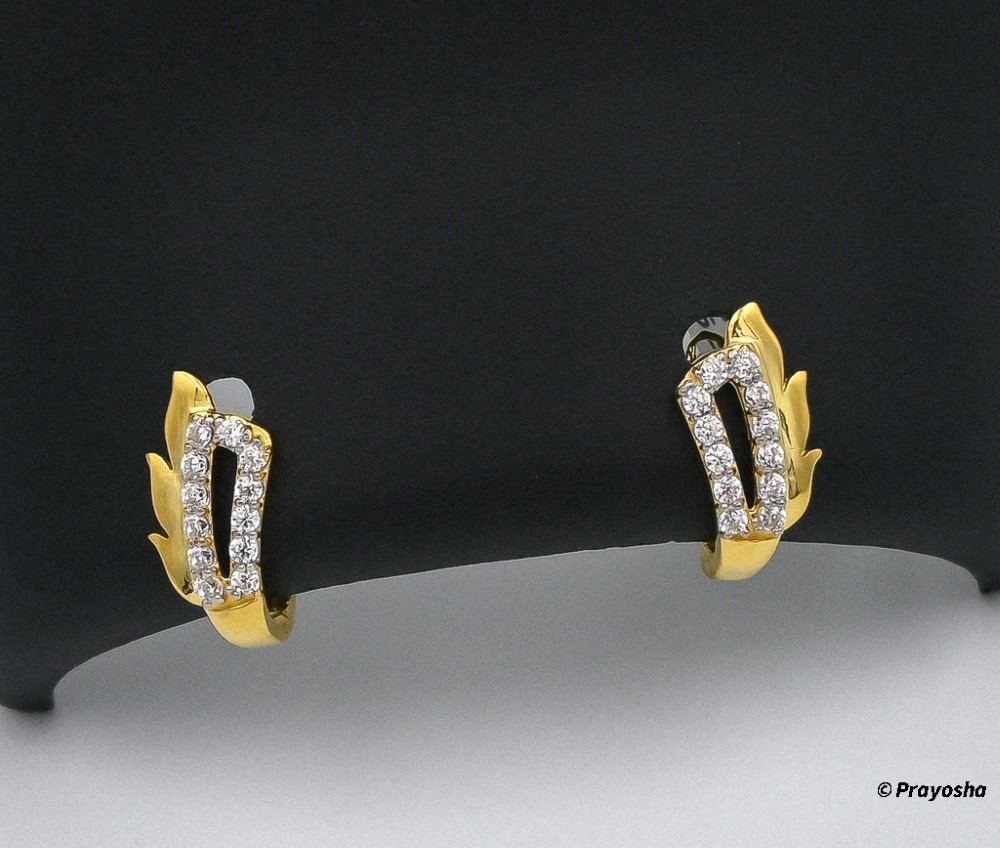 American Diamond Gold earrings 025