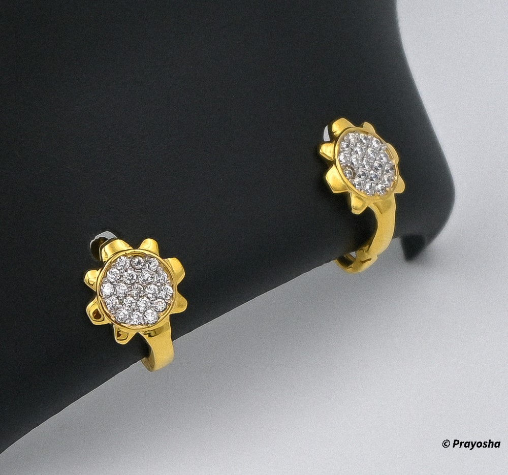 American Diamond Gold earrings 028