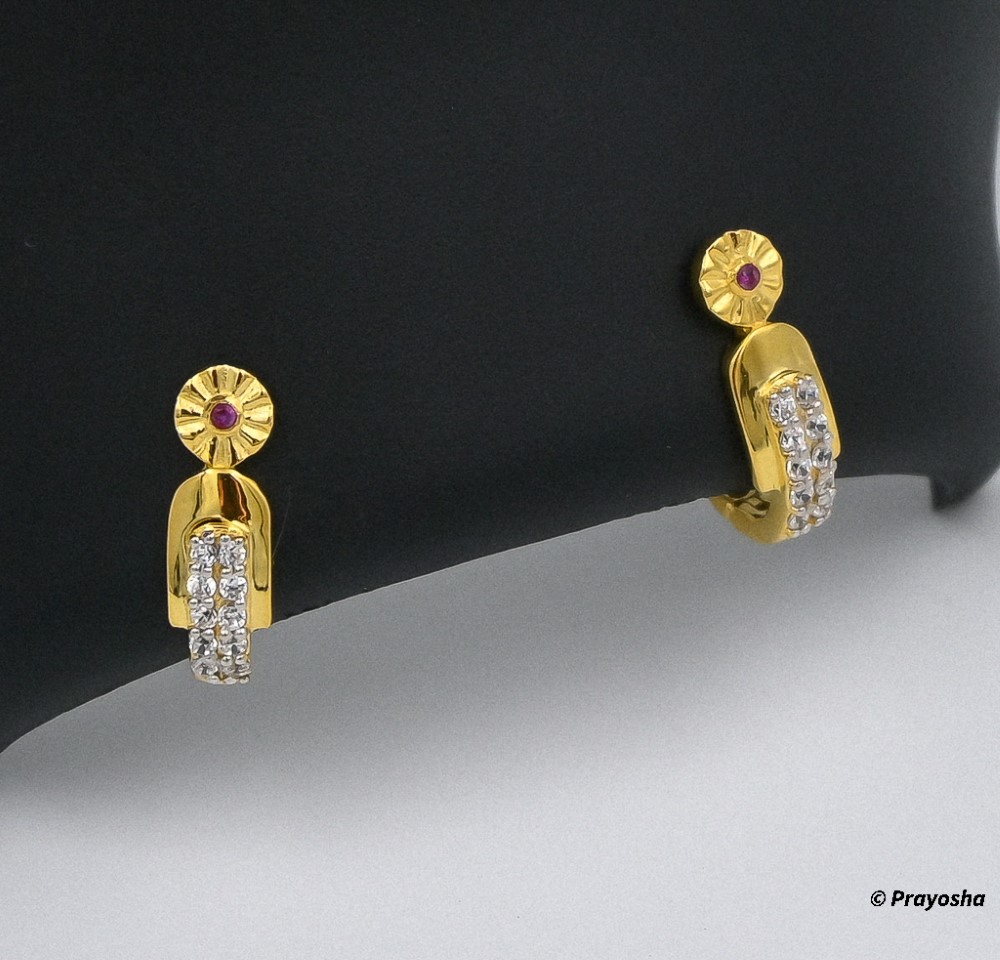 American Diamond Gold earrings 033