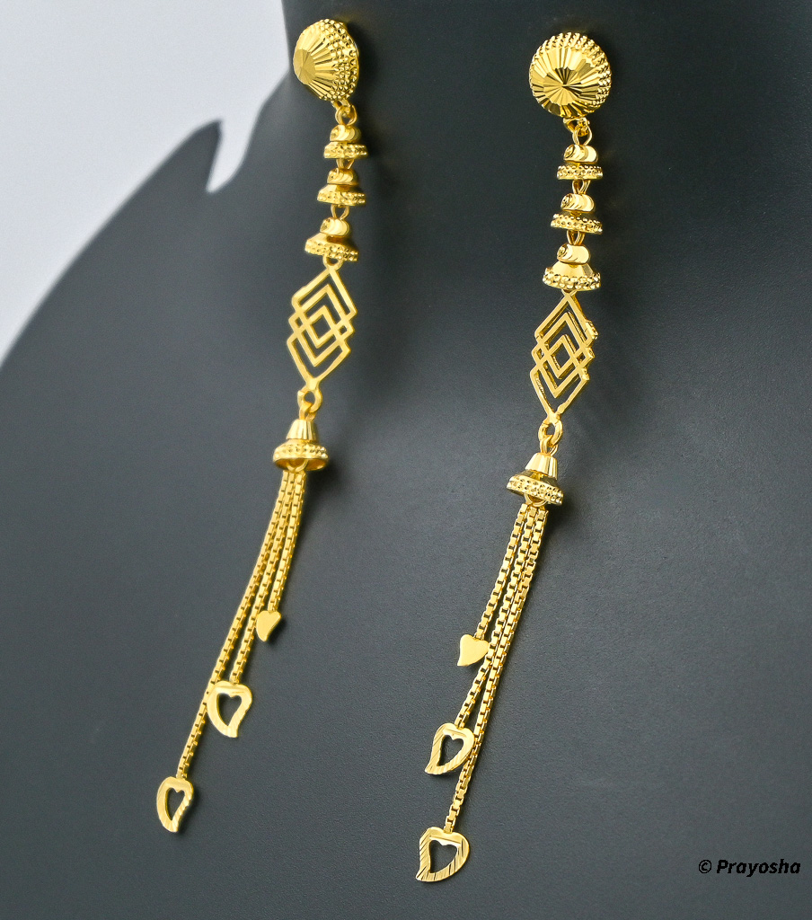 22 carat gold Fancy Latkan Earrings 033