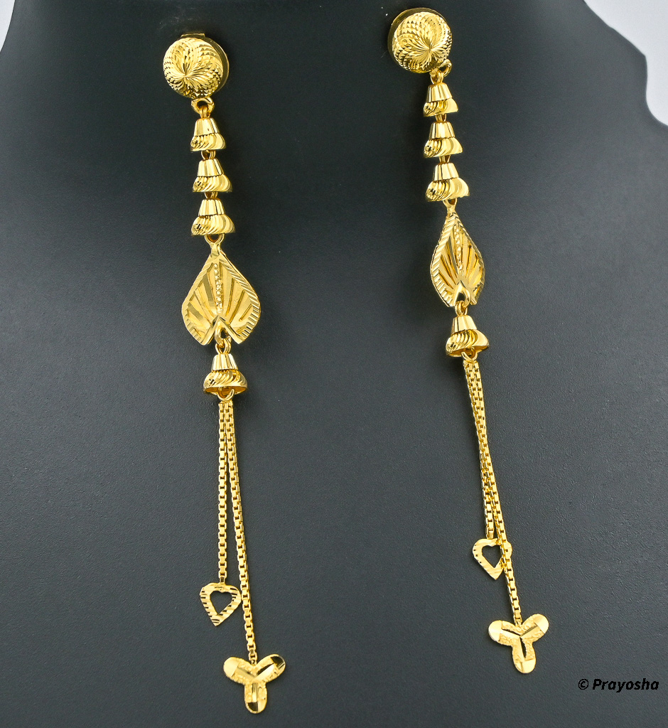 fcity.in - Jaipuri Traditional Gold Matte Finish Birds Design Latkan  Earrings /