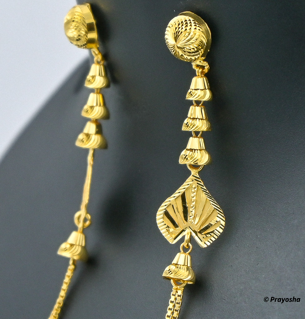 Manufacturer of 22kt gold cz casting fancy earrings jumkie | Jewelxy -  103422